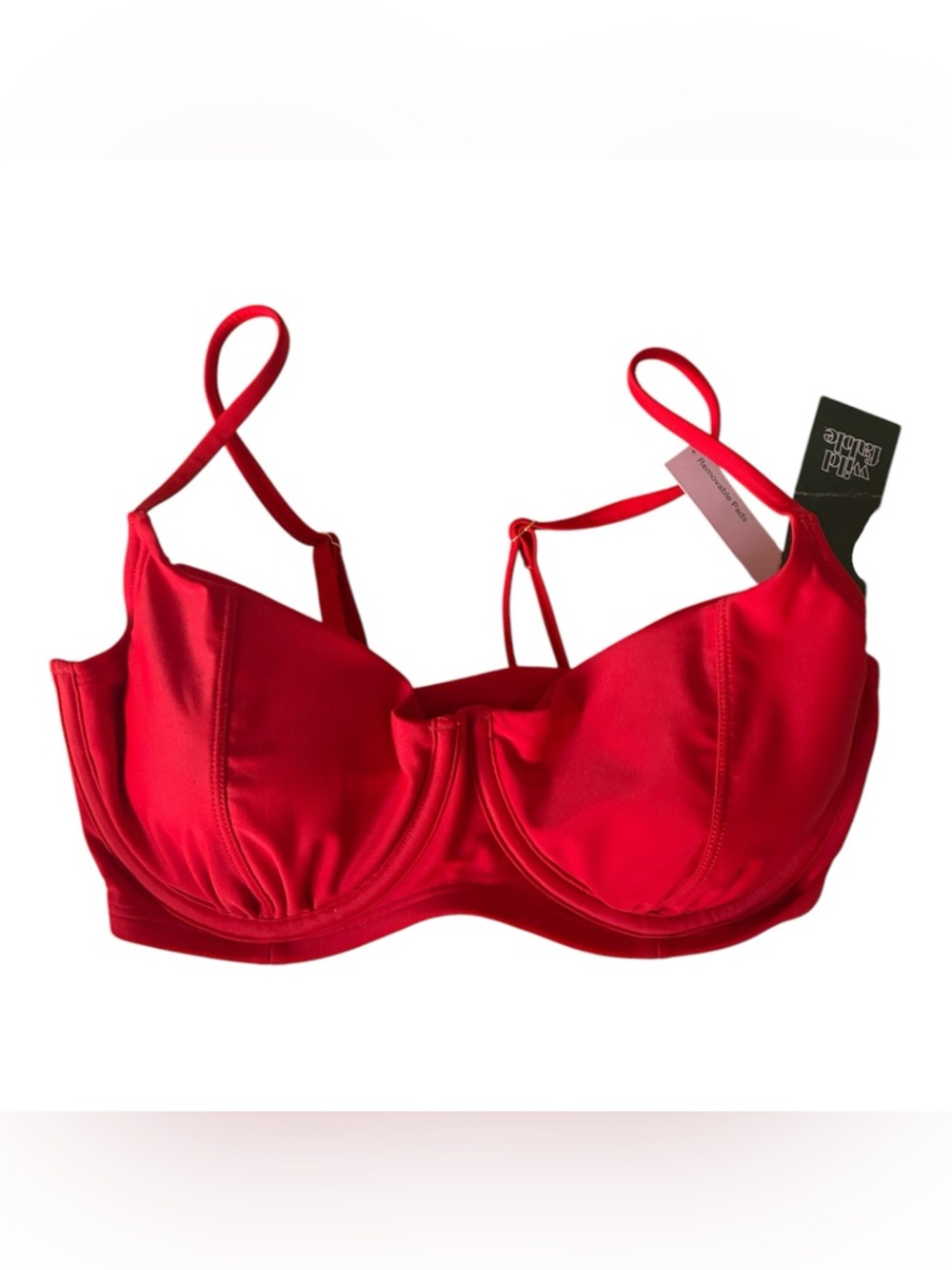 wild fable Red Underwire Balconette Swim M
